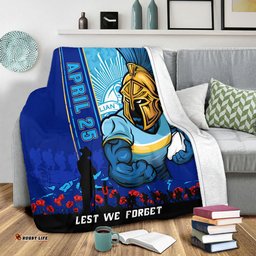 Amazing Aussie Gold Coast Titans Anzac Day Lest We Forget Strong Fighting Spirit Blanket