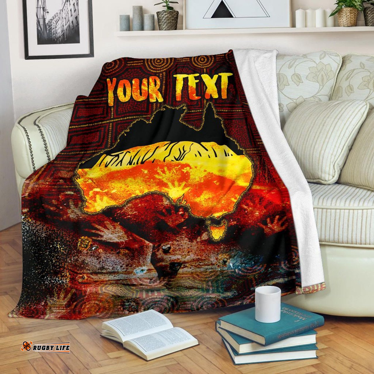 Amazing Aussie Australia Aboriginal Inspired Anangu Custodians Blanket