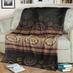 Amazing Aussie Australia Snake Dot Panting Art Blanket