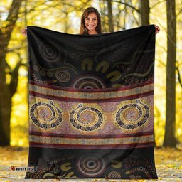 Amazing Aussie Australia Snake Dot Panting Art Blanket