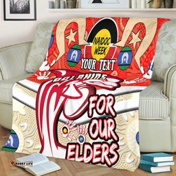 Amazing Aussie Redcliffe Dolphins Naidoc Week Custom Redcliffe Dolphins Naidoc Week For Our Elders Dot Art Style With Turtle Blanket