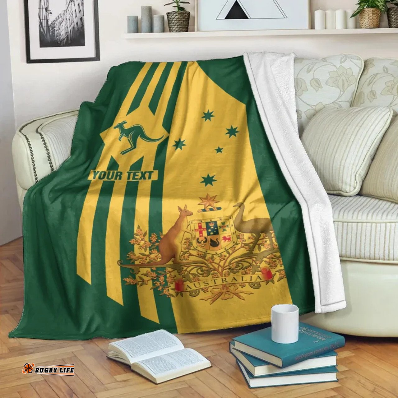 Amazing Aussie [Custom] Australia Australia Kangaroo Sign National Color Blanket