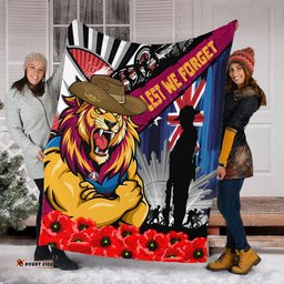 Amazing Aussie Brisbane Lions Anzac Day Honor United In Spirit Blanket