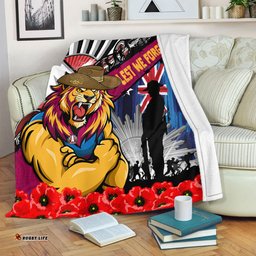 Amazing Aussie Brisbane Lions Anzac Day Honor United In Spirit Blanket