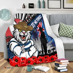 Amazing Aussie Geelong Cats Anzac Day Honor United In Spirit Blanket