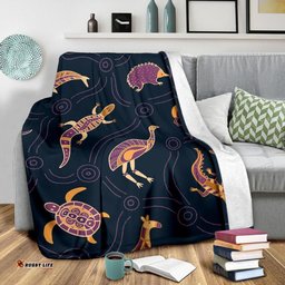 Amazing Aussie Australia Indigenous Animals Patterns Blanket