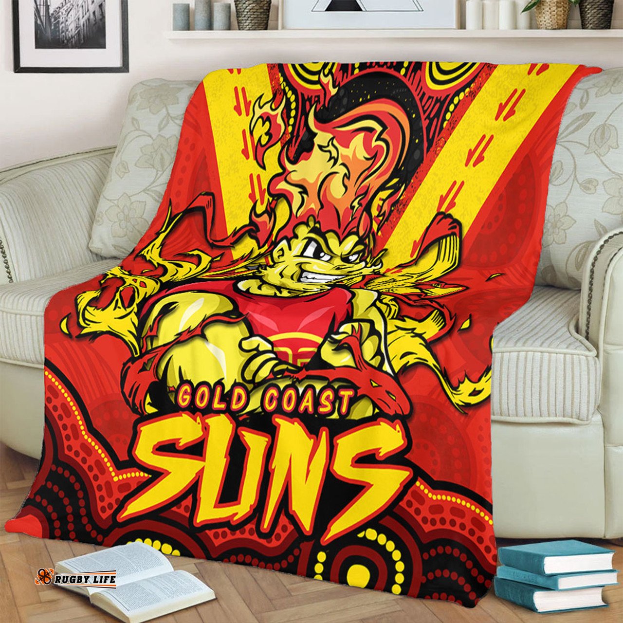 Amazing Aussie Gold Coast SUNS Ripped Legacy Of The Game Blanket