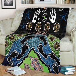 Amazing Aussie Australia Turtle���s Journey Through Dreamtime Blanket