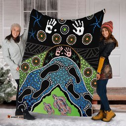 Amazing Aussie Australia Turtle���s Journey Through Dreamtime Blanket