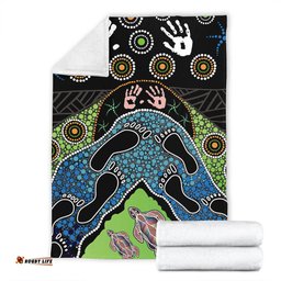 Amazing Aussie Australia Turtle���s Journey Through Dreamtime Blanket