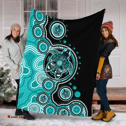 Amazing Aussie Australia Indigenous Turtle Aboriginal Dot Art Turquoise Blanket