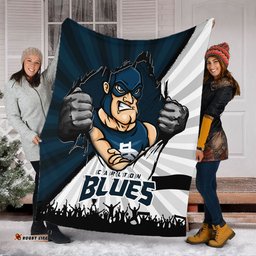 Amazing Aussie Carlton Breaking Through Fan Design Blanket