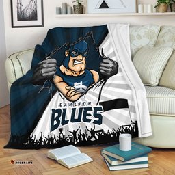 Amazing Aussie Carlton Breaking Through Fan Design Blanket