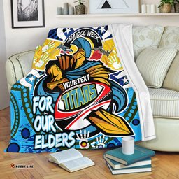 Amazing Aussie Gold Coast Titans Naidoc Week Custom Gold Coast Titans Naidoc Week For Our Elders Dot Art Style Blanket