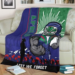Amazing Aussie New Zealand Warriors Anzac Day Lest We Forget Strong Fighting Spirit Blanket