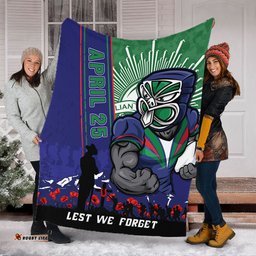 Amazing Aussie New Zealand Warriors Anzac Day Lest We Forget Strong Fighting Spirit Blanket