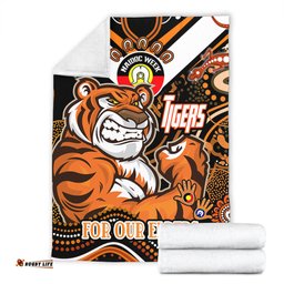 Amazing Aussie Wests Tigers Naidoc Week Custom For Our Elders Home Jersey Blanket