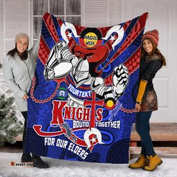 Amazing Aussie Newcastle Knights Naidoc Week Custom Newcastle Knights Naidoc Week For Our Elders Knights Bound Together Blanket