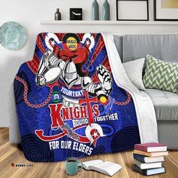 Amazing Aussie Newcastle Knights Naidoc Week Custom Newcastle Knights Naidoc Week For Our Elders Knights Bound Together Blanket