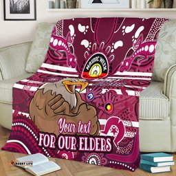 Amazing Aussie Manly Warringah Sea Eagles Custom For Our Elders Home Jersey Blanket