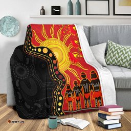 Amazing Aussie Australia Indigenous Dot Painting Inspired By The Aboriginal Flag Blanket