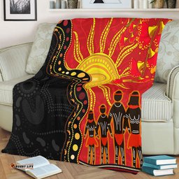 Amazing Aussie Australia Indigenous Dot Painting Inspired By The Aboriginal Flag Blanket