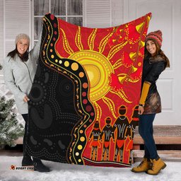 Amazing Aussie Australia Indigenous Dot Painting Inspired By The Aboriginal Flag Blanket
