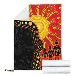 Amazing Aussie Australia Indigenous Dot Painting Inspired By The Aboriginal Flag Blanket