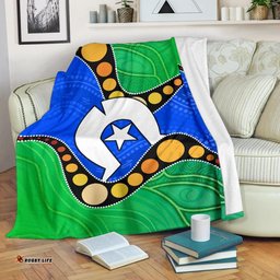 Amazing Aussie Australia Torres Strait Islands Flag with Torres Strait Islands Inspired Patterns Blanket