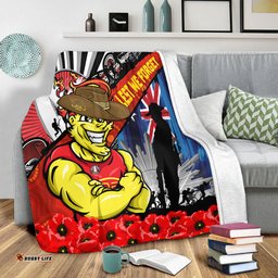 Amazing Aussie Gold Coast SUNS Anzac Day Honor United In Spirit Blanket