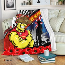 Amazing Aussie Gold Coast SUNS Anzac Day Honor United In Spirit Blanket