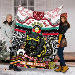 Amazing Aussie Penrith Panthers Naidoc Week Custom For Our Elders Home Jersey Blanket