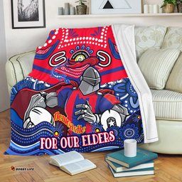 Amazing Aussie Newcastle Knights Naidoc Week Custom For Our Elders Home Jersey Blanket