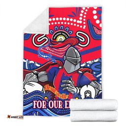 Amazing Aussie Newcastle Knights Naidoc Week Custom For Our Elders Home Jersey Blanket