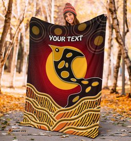 Amazing Aussie [Custom] Australia Aboriginal Inspired Dot Patterns Fish Blanket