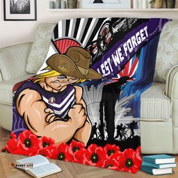 Amazing Aussie Fremantle Anzac Day Honor United In Spirit Blanket