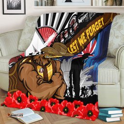 Amazing Aussie Hawthorn Anzac Day Honor United In Spirit Blanket