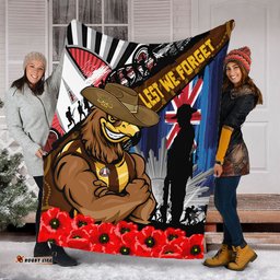 Amazing Aussie Hawthorn Anzac Day Honor United In Spirit Blanket
