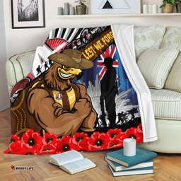 Amazing Aussie Hawthorn Anzac Day Honor United In Spirit Blanket
