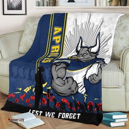 Amazing Aussie North Queensland Cowboys Anzac Day Lest We Forget Strong Fighting Spirit Blanket