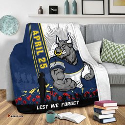 Amazing Aussie North Queensland Cowboys Anzac Day Lest We Forget Strong Fighting Spirit Blanket