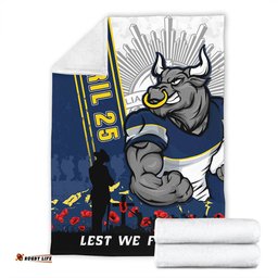 Amazing Aussie North Queensland Cowboys Anzac Day Lest We Forget Strong Fighting Spirit Blanket