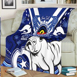 Amazing Aussie Canterbury Bankstown Bulldogs Naidoc Week Custom For Our Elders Doggies Aboriginal Inspired Blanket