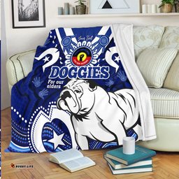 Amazing Aussie Canterbury Bankstown Bulldogs Naidoc Week Custom For Our Elders Doggies Aboriginal Inspired Blanket