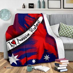 Amazing Aussie Australia Premium Australian Rules Football Blanket