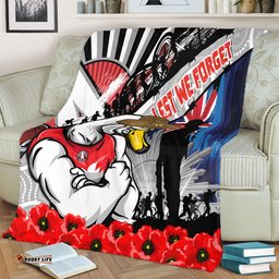Amazing Aussie Sydney Swans Anzac Day Honor United In Spirit Blanket