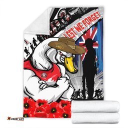 Amazing Aussie Sydney Swans Anzac Day Honor United In Spirit Blanket
