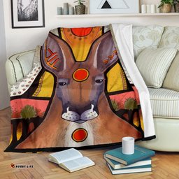 Amazing Aussie Australia Kangaroo Aboriginal Inspired Patterns Painting Blanket