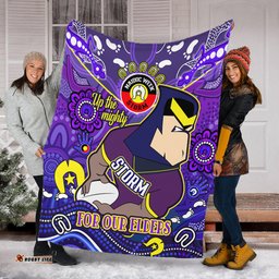 Amazing Aussie Melbourne Storm Naidoc Week Custom For Our Elders Home Jersey Blanket