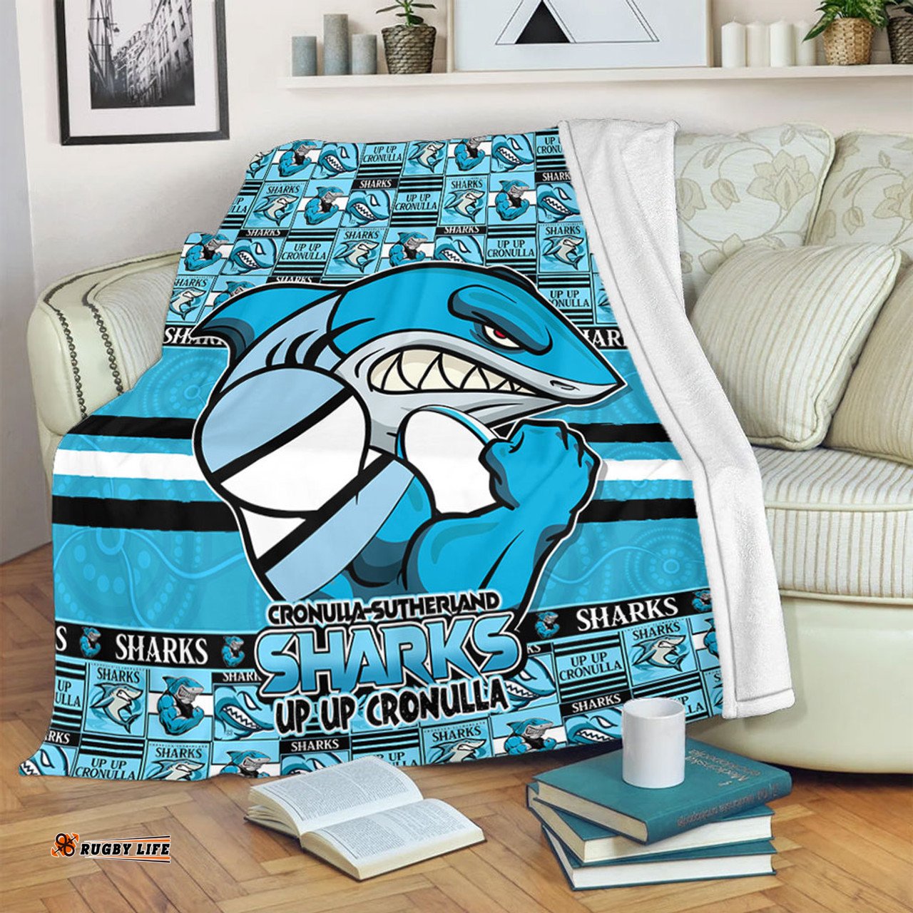 Amazing Aussie Cronulla Sutherland Sharks Champion���s Pride Comic Style Blanket